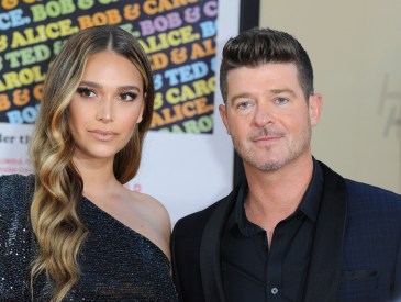 April Love Geary, Robin Thicke at arrivals for ONCE UPON A TIME ... IN HOLLYWOOD Premiere, TCL Chinese Theatre (formerly Grauman''s), Los Angeles, CA July 22, 2019. Photo By: Elizabeth Goodenough/Everett Collection
