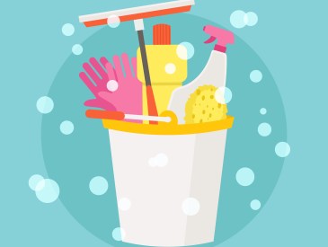 Spring Cleaning vector flat design royalty free stock illustration. EPS 10