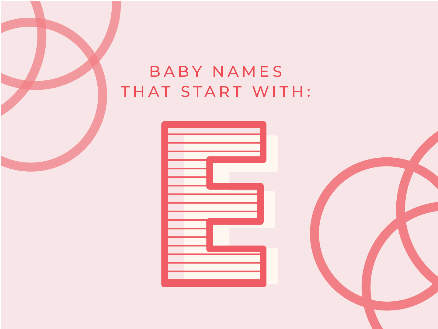 Baby names beginning with E