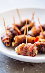 15 Easy, Elegant Appetizer Ideas for Your Oscars Viewing Party: Bacon-Wrapped Dates With Goat Cheese