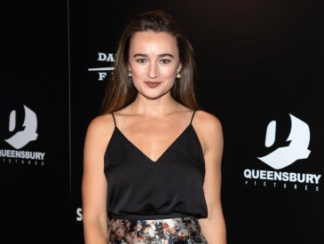 LOS ANGELES, CALIFORNIA - OCTOBER 19: Actress Kelley Mack arrives at the Los Angeles Friends + Family Premiere of Dark Sky Films and Queensbury Pictures' "Broadcast Signal Intrusion" at iPic Theaters on October 19, 2021 in Los Angeles, California.