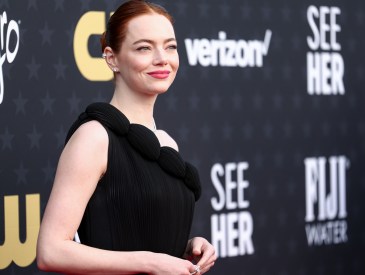 Emma Stone at The 29th Critics' Choice Awards held at The Barker Hangar on January 14, 2024 in Santa Monica, California.