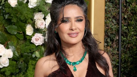 BEVERLY HILLS, CALIFORNIA - JANUARY 05: Salma Hayek Pinault attends the 82nd Annual Golden Globe Awards at The Beverly Hilton on January 05, 2025 in Beverly Hills, California.