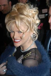Anna Nicole Smith attends the Fall 2004 Betsey Johnson show in New York.