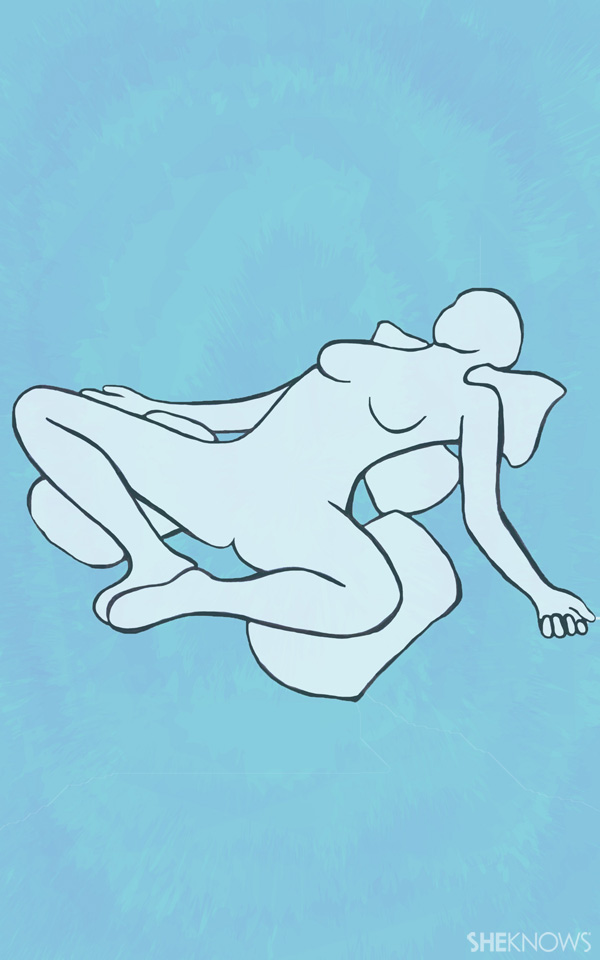 Reclining bound angle pose