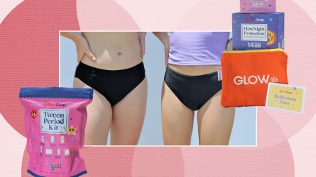RedDrop's period products include the Tween Period Kit, period swimwear, and pads for day and night use.