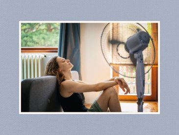 Woman cooling off in the heat