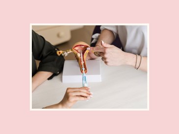 Doctor explaining IUD to patient