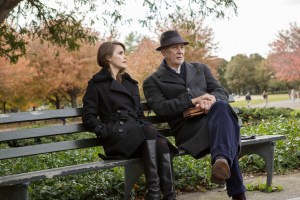 THE AMERICANS, (from left): Keri Russell, Frank Langella, 'Pastor Tim', (Season 4, ep. 402, aired March 23, 2016). photo: Eric Liebowitz / ©FX / courtesy Everett Collection