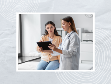 Woman at the doctor's office