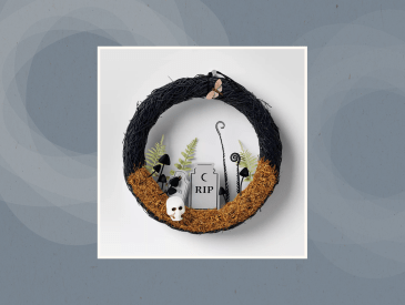 Target's New Witchy Halloween Collection Sold Out Almost Immediately But This Tombstone Wreath Was Just Restocked