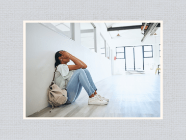 upset college student